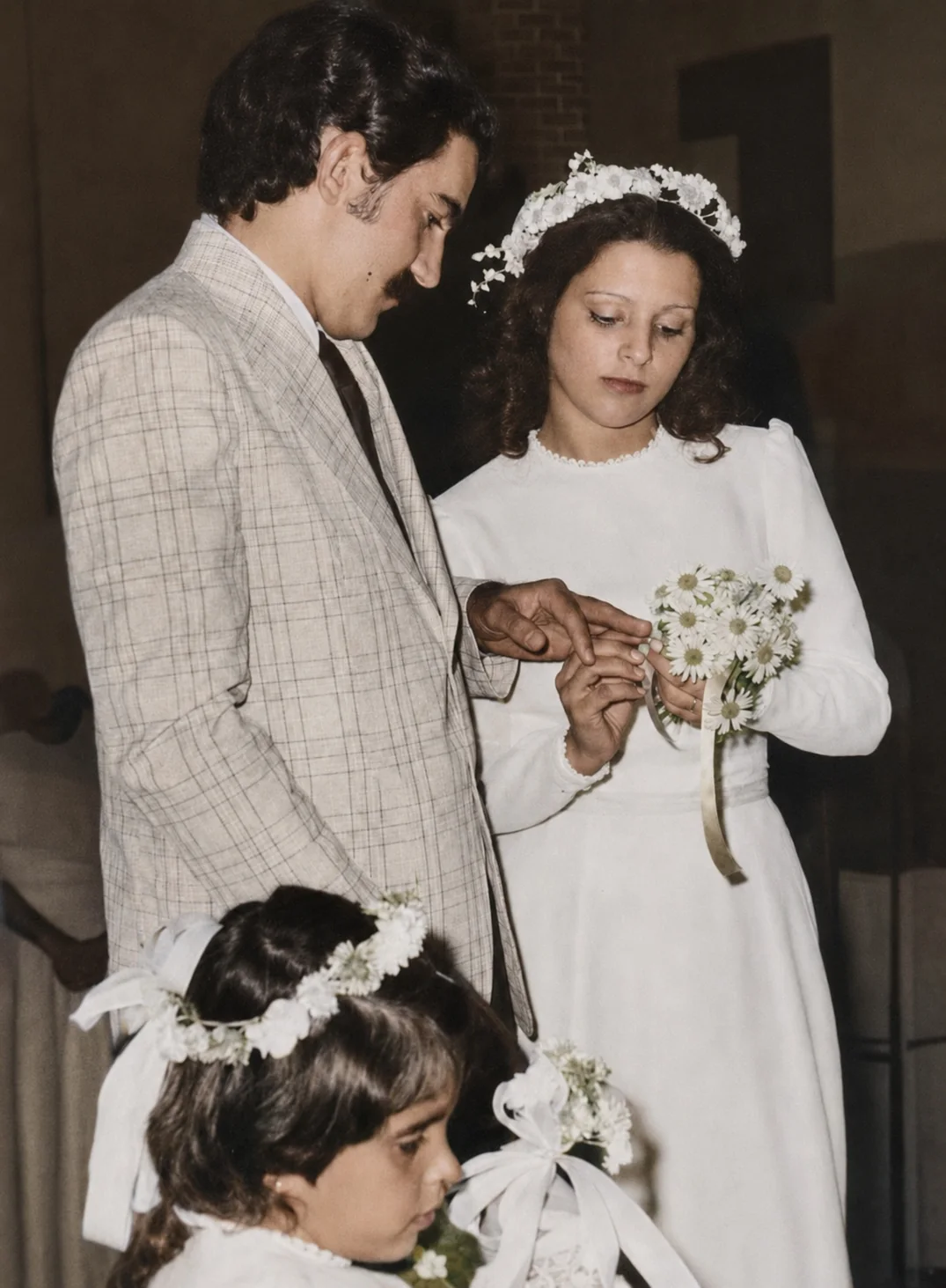 Fotografia de casamento restaurada e colorida